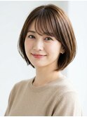 前髪長め　ショートボブ