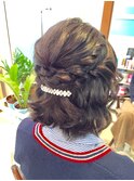ハーフアップなみなみウェーブ【ヘアセット立川/立川南/八王子】