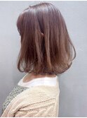 ピンクラベンダー_ココアブラウンフリンジウェーブ_ba286681