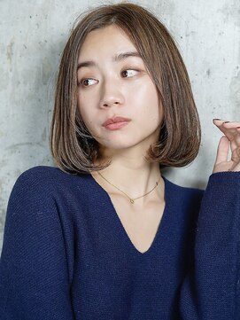 ジーナ セントラル銀座(Zina) セシルカットフリンジウェーブ×大人かわいい前髪ココアブラウン