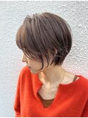 ◎小顔補正立体カット ヌーディーベージュ シースルーバング◎