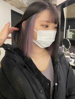 ペレ 渋谷(PELE)&nbsp;J123_ホワイトピンク×ブラック インナーカラー