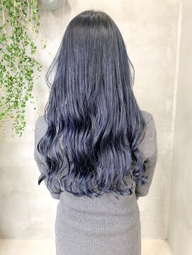 テトヘアー(teto hair) ブルーブラック、ネイビーカラー、シースルーバング