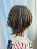 大人可愛いショコラアッシュ白髪ぼかしボブフルモードヘア代官山