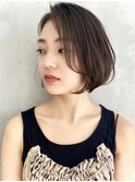20代・30代・40代大人可愛い小顔ショートボブ丸み前下がり