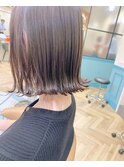 大人可愛い切りっぱなしボブ/アッシュブラウン/沼座/横浜モード