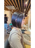 ショートボブ酸性ストレート