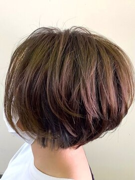 パッションフォーへアー 西原店(Passion for hair) 大人ハンサムショートボブ×白髪染め@30代@40代@50代