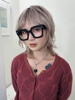 レコ 渋谷(LECO) ペールピンクラベンダーのハイトーンカラーウルフ
