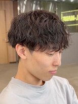 エルマーク 枚方(L-MARK)&nbsp;アップバングツーブロックバーバーフェードツイストメッシュ