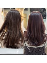 カラ フクオカ(Cara FUKUOKA)&nbsp;ピンクブラウン《★髪質改善うる艶水素カラー＋カット★》