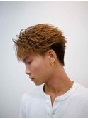 福岡天神メンズサロンフェザーパーマワンカラーフェザーショート