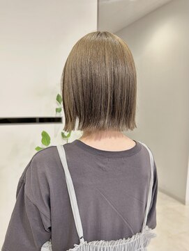 アモレット 天文館店(amoretto) 【amoretto_ yu-ka.】ぱつっとボブ./ベージュカラー