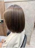 ブリーチなしカラー#錦糸町#ボブ#透明感カラー#グレージュ