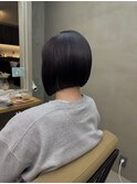 前下がりボブ暗髪パープル.