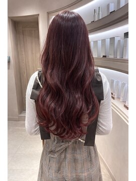 エレノア 静岡店(Eleanor) 大人可愛いピンクレッド×低めレイヤー