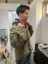 PARKiiiNG 心斎橋　ブリーチ/ダブルカラー/パーマ/メンズ【パーキング】&nbsp;刈り上げセンターパート