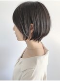 大人かわいい前下がりくびれショートボブ