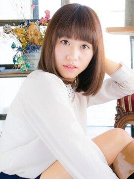 リリアン 表参道(relian) ラウンドバングが可愛いワンレンボブ