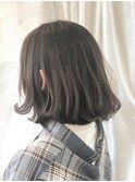 ボブ×ベージュカラー×小顔×簡単スタイリング