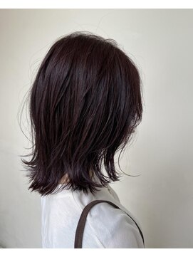 トップヘアー スパアンドリラクゼーション 安城(spa&relaxation) 大人ピンクミディアムヘア