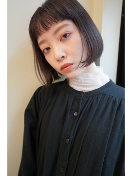 ヌース(NOUS) 【NOUS】ミニボブ/黒髪/ショートヘア/オン眉/20代30代40代