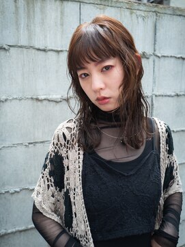 マウロア(MAULOA) 【MAULOA】無造作 ほつれカール ロブ ハイライト ゆるパーマ