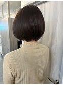 ショートボブ X  ルビーブラウン