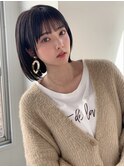 似合わせ小顔カット×ボブ　シースルーバング　髪質改善