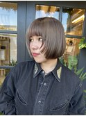 ベージュ／マッシュボブ≪西新店≫レイヤー/小顔カット