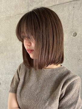 ガーデンヨコハマ(GARDEN YOKOHAMA) ボブタッセルボブ切りっぱなしオリーブベージュ透明感カラー