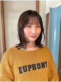 顔周りレイヤー/ストレートでも可愛く