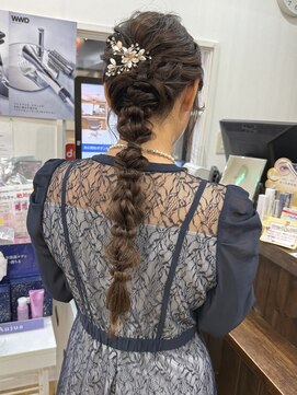 ジャストビューティー リアリー(just beauty Really) お呼ばれヘアセット♪編みおろしヘアアレンジ♪