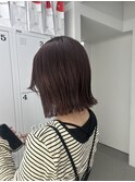ボルドーカラー / ボブ ブリーチなし 髪質改善トリートメント