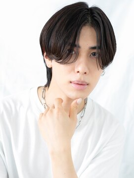 グルーミングサロン バーバー キャッスル 北浦和西口(Grooming salon Barber Castle) アッシュブラックセンターパートビジカジショートd北浦和