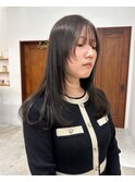 オリーブグレージュ髪質改善水素トリートメントレイヤーカット