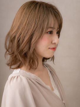 モッズヘア 越谷(mod's hair) くせ毛風カシスブラウン小顔くびれボブウルフA1越谷20代30代40代