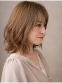 くせ毛風カシスブラウン小顔くびれボブウルフA1越谷20代30代40代