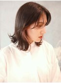 ■HARBORS鎌倉/イヤリングカラー/抜け感ヘア/かきあげ前髪62-1
