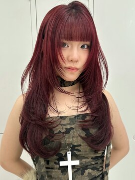 アイトーキョーエス 渋谷(AI TOKYO S) レイヤーカット/シャギー/ハッシュカット/髪質改善/ワインレッド