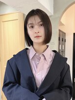 ローレン(LOREN) 黒髪/ボブルフ/ネビージュ/小顔/ワンレン/栄/髪質改善/前髪