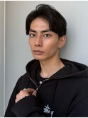 メンズカットパーマフェザーニュアンス毛流れセンターパート渋谷
