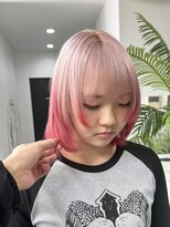 ジーディーエス(GDS)&nbsp;透明感抜群ペールピンク×裾カラー(ピンク)