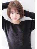 くびれミディアムダークグレージュシャギーカットダークアッシュ