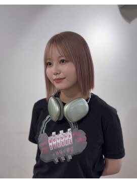 ヘアースタジオ ゼン(hair studio Zen) ピンクベージュボブ