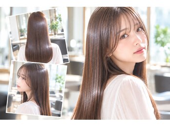ヘアーアート ジュース 志紀(Hair art Juice)の写真/髪の芯から潤う“うるつや髪”へ。厳選トリートメントで上質な艶と手触りを叶えるサロン。