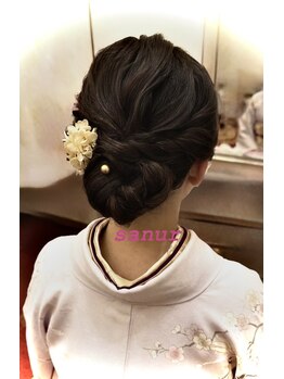 ヘアメイクサロン サヌール東京京橋 ヘアセット/着付け専門店の写真/大切なイベントや記念日に♪苦しくなく着崩れないプロの着付けで一日中快適に過ごせる◇［着付け/京橋］