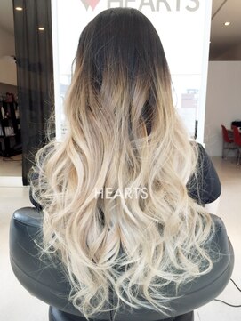 ヘアサロン ハーツ(hair salon HEARTS) プラチナホワイトグラデーション