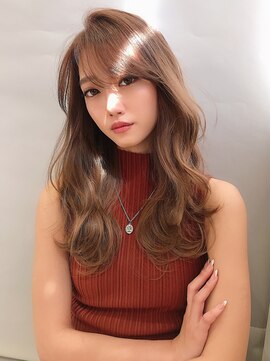 ロンドローズ 名古屋(Lond damaskRose) チョコレート 切りっぱなし イヤリングカラー 韓国ヘア 顔周り