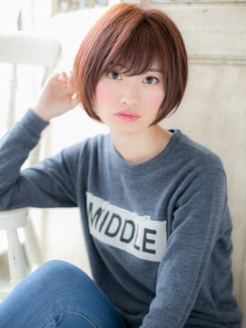 ブルー(BLUE) *CUORE水戸*…大人ガーリーチェリーブラウンマッシュショートb